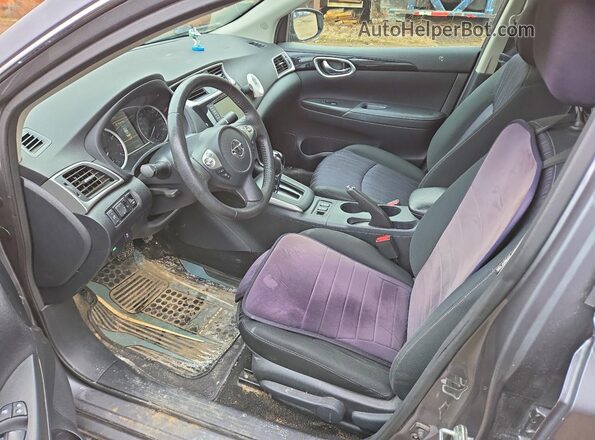 3N1AB7AP5KY317707 2019 NISSAN SENTRA Gray Widok wnętrza z przodu