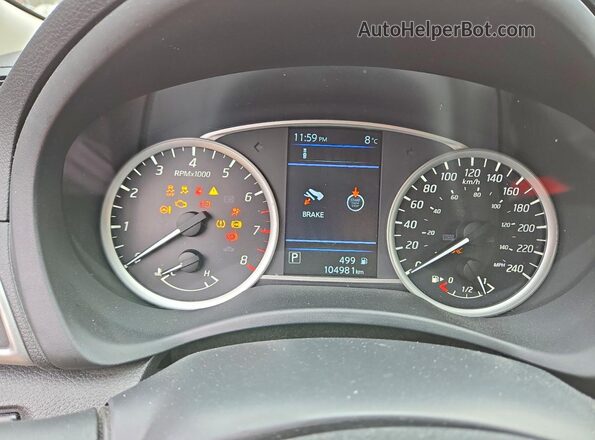 3N1AB7AP5KY317707 2019 NISSAN SENTRA Gray Widok zestawu wskaźników
