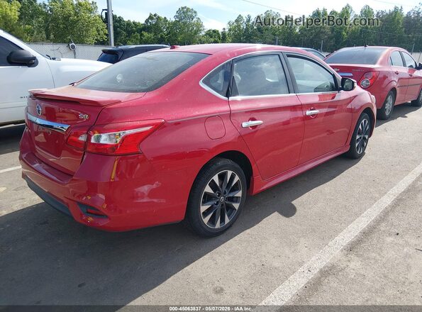 3N1AB7AP5KY339447 2019 NISSAN SENTRA Red Tył prawy