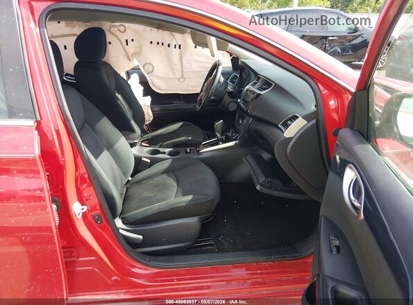 3N1AB7AP5KY339447 2019 NISSAN SENTRA Red Widok wnętrza z przodu