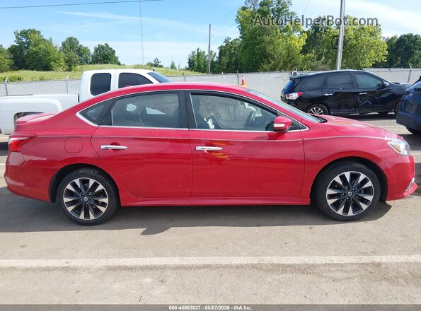 3N1AB7AP5KY339447 2019 NISSAN SENTRA Red Widok wnętrza 360 stopni