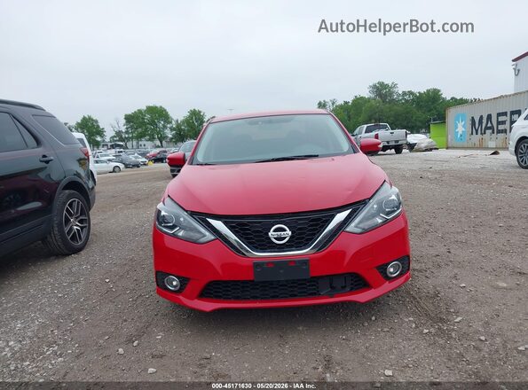 3N1AB7AP5KY340162 2019 NISSAN SENTRA Red Widok zestawu wskaźników