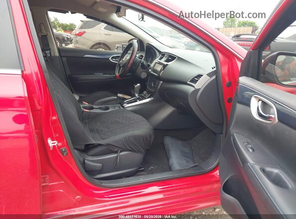 3N1AB7AP5KY340162 2019 NISSAN SENTRA Red Widok wnętrza z przodu