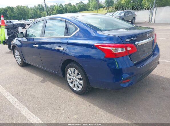 3N1AB7AP5KY372125 2019 NISSAN SENTRA Blue Trasero izquierdo