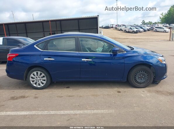 3N1AB7AP5KY372125 2019 NISSAN SENTRA Blue Vista interior trasera