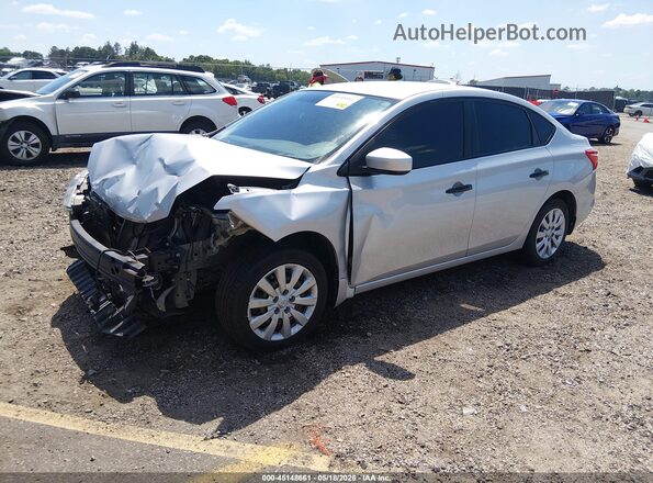 3N1AB7AP5KY402319 2019 NISSAN SENTRA Silver წინა მარცხენა ხედი სამი მეოთხედიდან