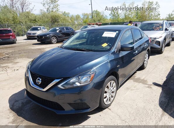 3N1AB7AP6GL683017 2016 NISSAN SENTRA Blue Առջևի ձախ երեք քառորդ տեսարան