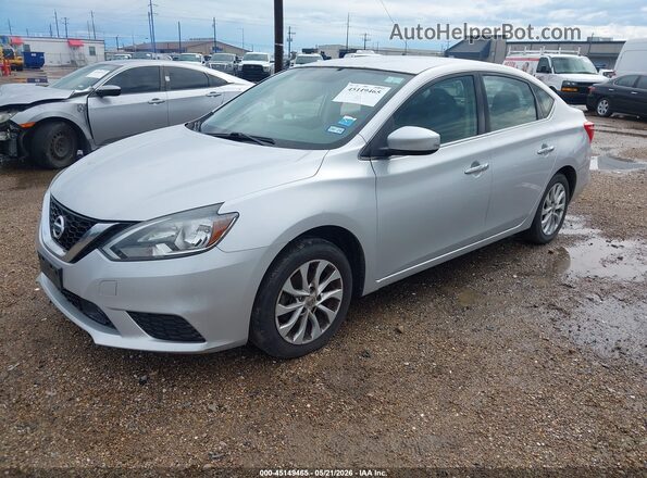 3N1AB7AP6JL633449 2018 NISSAN SENTRA Silver Przód lewy