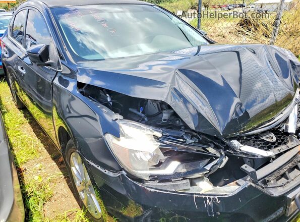 3N1AB7AP6KY208043 2019 NISSAN SENTRA Black Delantero derecho