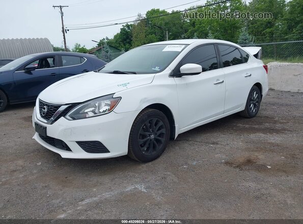 3N1AB7AP6KY224307 2019 NISSAN SENTRA White წინა მარცხენა ხედი სამი მეოთხედიდან