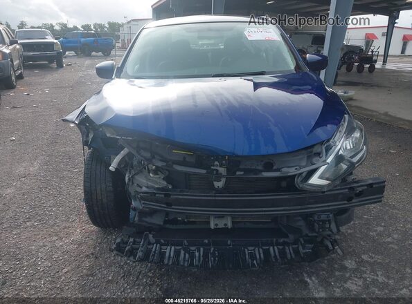 3N1AB7AP6KY304576 2019 NISSAN SENTRA Blue უკანა სალონის ხედი