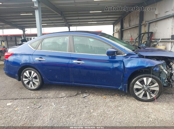 3N1AB7AP6KY304576 2019 NISSAN SENTRA Blue სალონის 360-გრადუსიანი ხედი