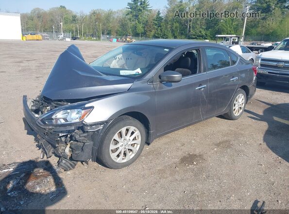 3N1AB7AP7KL602857 2019 NISSAN SENTRA Gray წინა მარცხენა ხედი სამი მეოთხედიდან