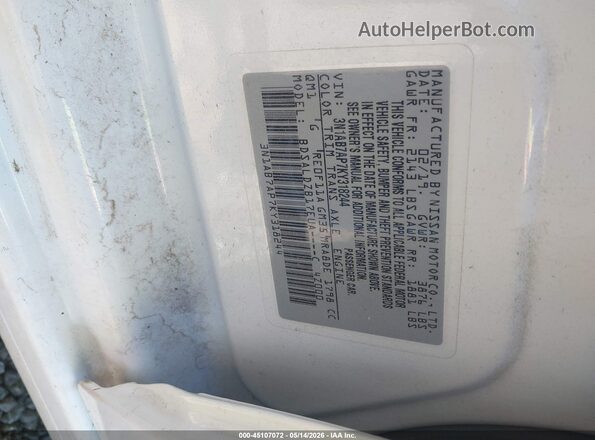 3N1AB7AP7KY318244 2019 NISSAN SENTRA White 