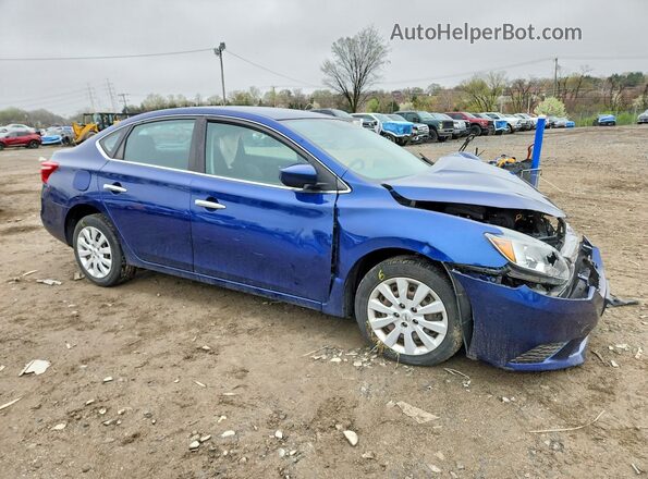 3N1AB7AP7KY318471 2019 NISSAN SENTRA Синий 