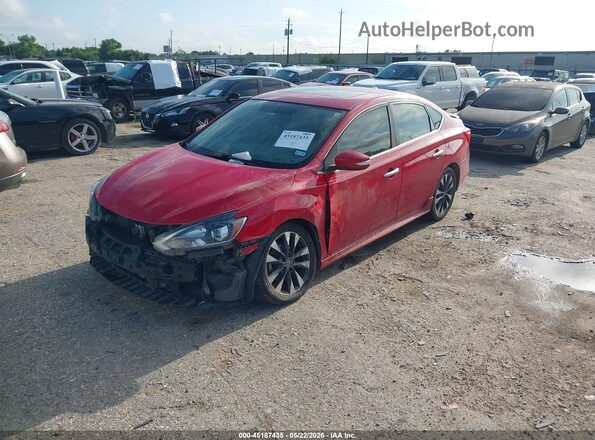3N1AB7AP7KY332791 2019 NISSAN SENTRA Red Przód lewy