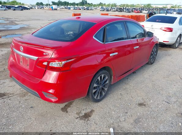 3N1AB7AP7KY332791 2019 NISSAN SENTRA Red Tył prawy