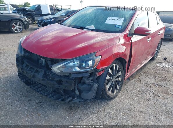 3N1AB7AP7KY332791 2019 NISSAN SENTRA Red Widok z przodu