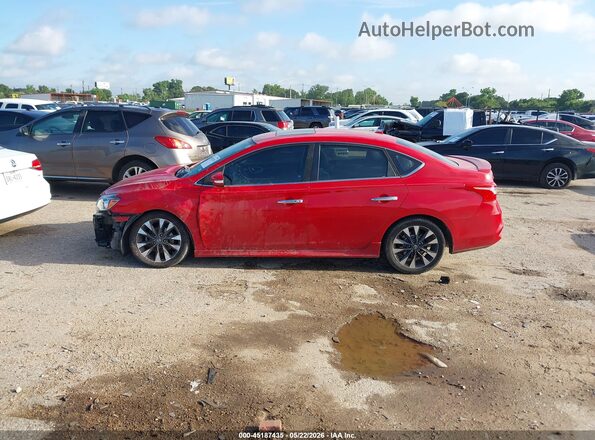 3N1AB7AP7KY332791 2019 NISSAN SENTRA Red Widok wnętrza 360 stopni