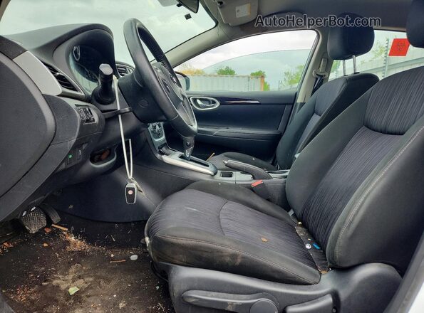 3N1AB7AP7KY370084 2019 NISSAN SENTRA White Widok wnętrza z przodu