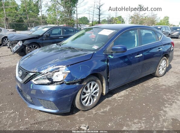 3N1AB7AP7KY423026 2019 NISSAN SENTRA Blue Przód lewy