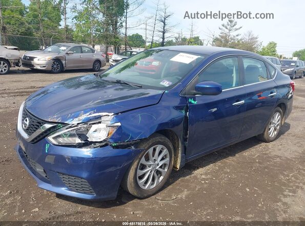 3N1AB7AP7KY423026 2019 NISSAN SENTRA Blue Widok z przodu
