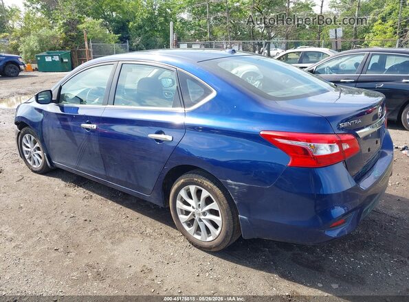 3N1AB7AP7KY423026 2019 NISSAN SENTRA Blue Tył lewy