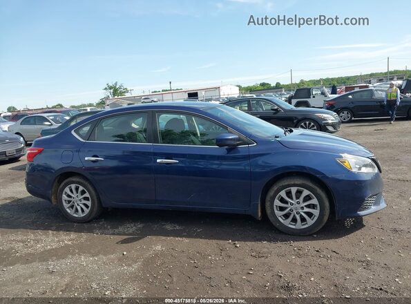3N1AB7AP7KY423026 2019 NISSAN SENTRA Blue Widok wnętrza z tyłu