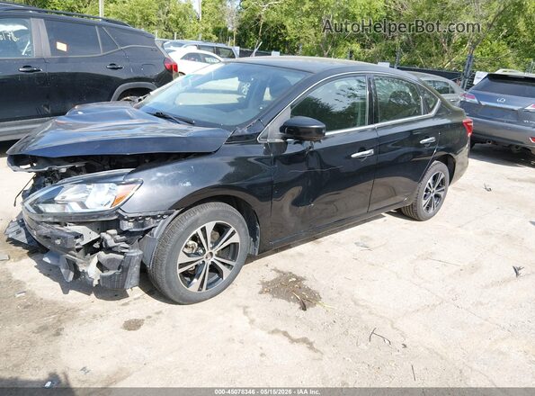 3N1AB7AP8HL674871 2017 NISSAN SENTRA Black Առջևի ձախ երեք քառորդ տեսարան