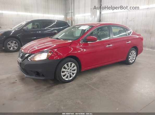 3N1AB7AP8HL699561 2017 NISSAN SENTRA Красный Передняя левая четверть