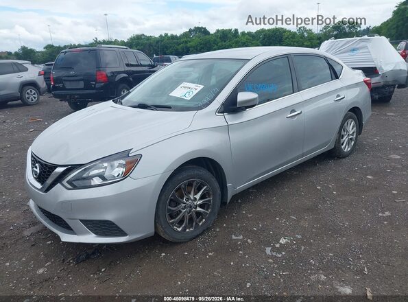 3N1AB7AP8HY299714 2017 NISSAN SENTRA Silver Առջևի ձախ երեք քառորդ տեսարան