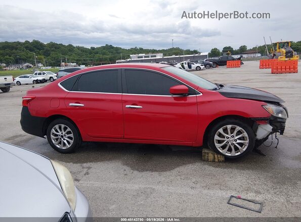 3N1AB7AP8HY336860 2017 NISSAN SENTRA Red Widok wnętrza z tyłu