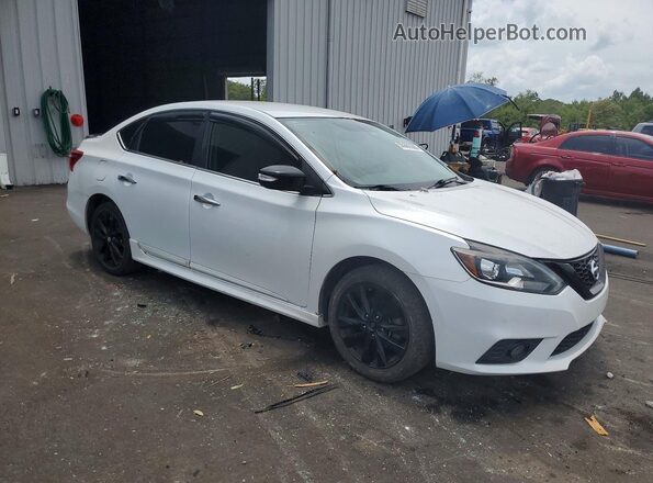 3N1AB7AP8JY253161 2018 NISSAN SENTRA Белый Передняя правая четверть