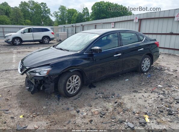 3N1AB7AP8JY262703 2018 NISSAN SENTRA Black Առջևի ձախ երեք քառորդ տեսարան