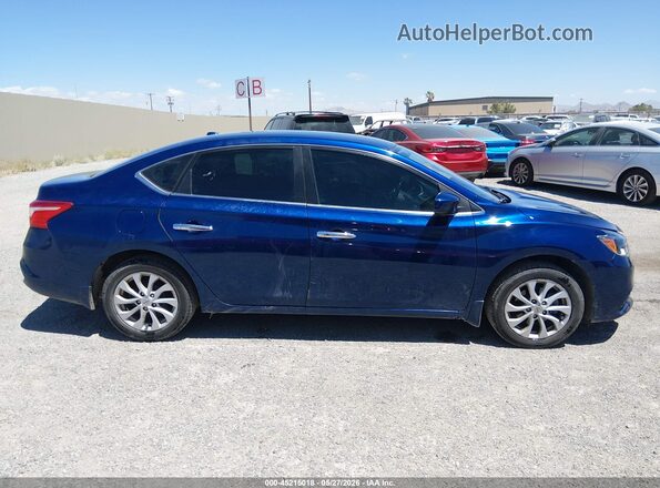 3N1AB7AP8JY346987 2018 NISSAN SENTRA Blue Vista interior trasera