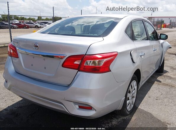 3N1AB7AP8KY211798 2019 NISSAN SENTRA Серебряный Задняя правая четверть