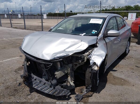 3N1AB7AP8KY211798 2019 NISSAN SENTRA Серебряный Передняя левая четверть