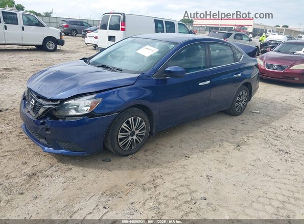 3N1AB7AP8KY328779 2019 NISSAN SENTRA Blue Передня ліва чверть
