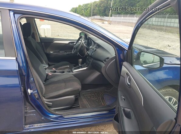 3N1AB7AP8KY328779 2019 NISSAN SENTRA Blue Вид салону спереду