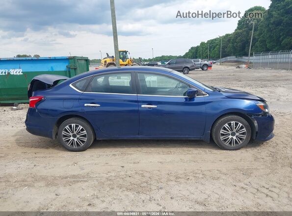 3N1AB7AP8KY328779 2019 NISSAN SENTRA Blue Вид задньої частини салону
