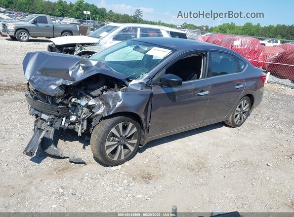 3N1AB7AP8KY329284 2019 NISSAN SENTRA Gray Առջևի ձախ երեք քառորդ տեսարան