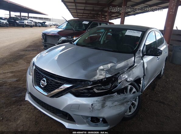 3N1AB7AP8KY349132 2019 NISSAN SENTRA Silver Przód lewy