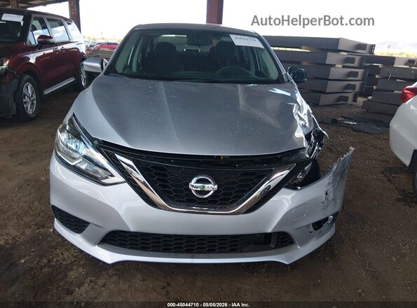3N1AB7AP8KY349132 2019 NISSAN SENTRA Silver Widok zestawu wskaźników