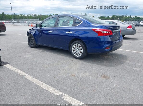 3N1AB7AP8KY381773 2019 NISSAN SENTRA Синий Задняя левая четверть