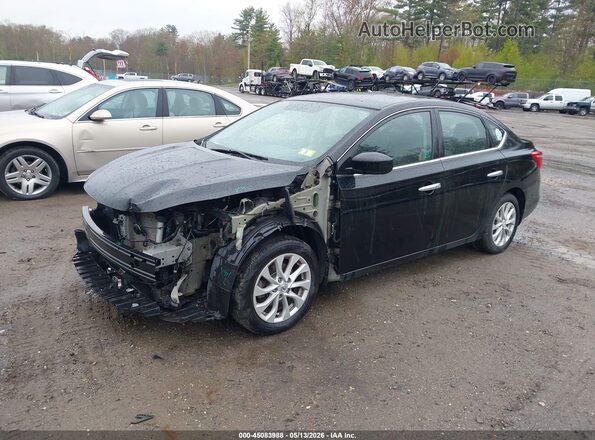 3N1AB7AP8KY405361 2019 NISSAN SENTRA Black Front left