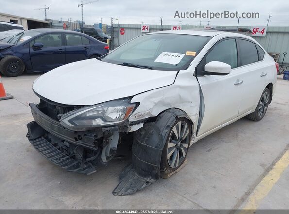 3N1AB7AP8KY433600 2019 NISSAN SENTRA White წინა მარცხენა ხედი სამი მეოთხედიდან