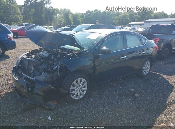 3N1AB7AP9GL676577 2016 NISSAN SENTRA Black Առջևի ձախ երեք քառորդ տեսարան