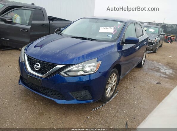 3N1AB7AP9HY373612 2017 NISSAN SENTRA Blue Front left