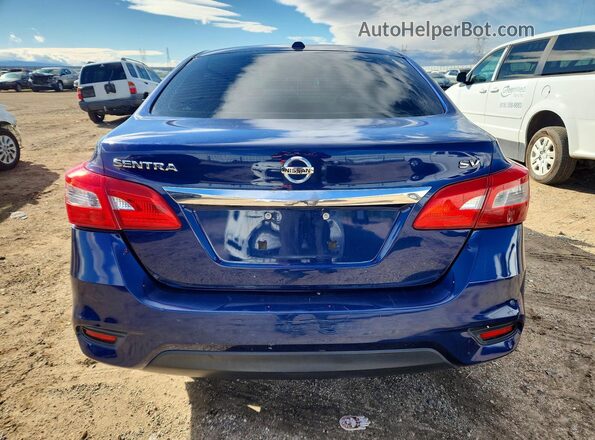 3N1AB7AP9JL630481 2018 NISSAN SENTRA Blue Rear view