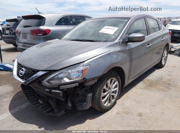 3N1AB7AP9JY230438 2018 NISSAN SENTRA Gray Przód lewy